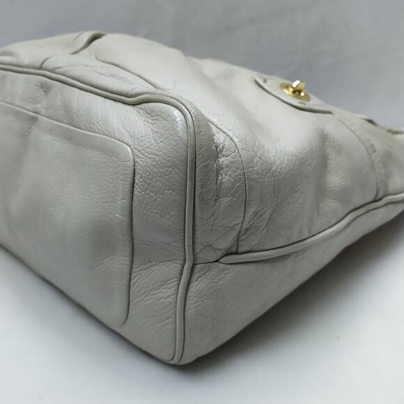 Marc By Marc Jacobs Off-White Leather Turnlock Pockets Zipper Hobo Shoulder Bag - Picture 16 of 16